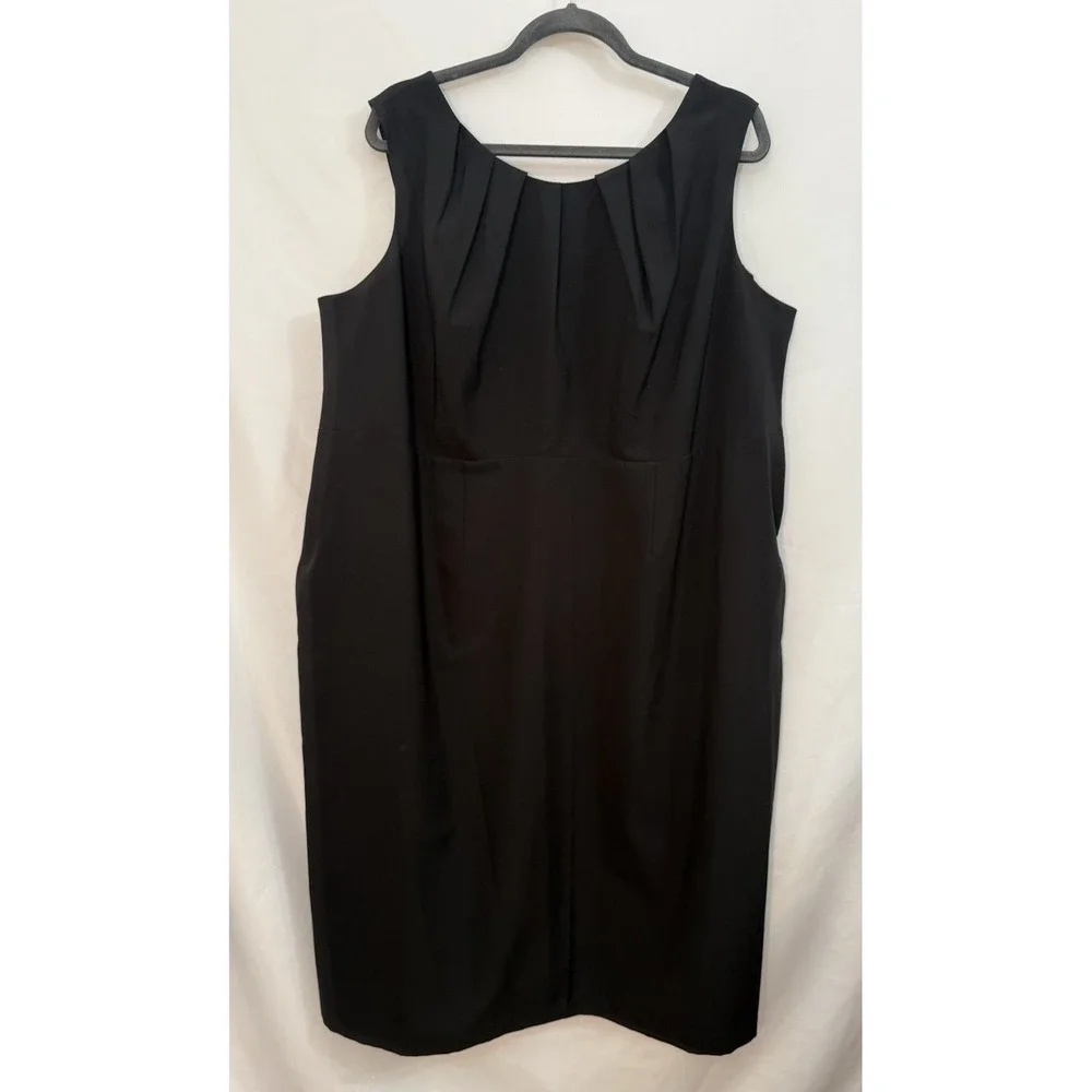 Avenue Black Sleeveless Shift Dress Career Business Party Classy Womens‎ Size 22